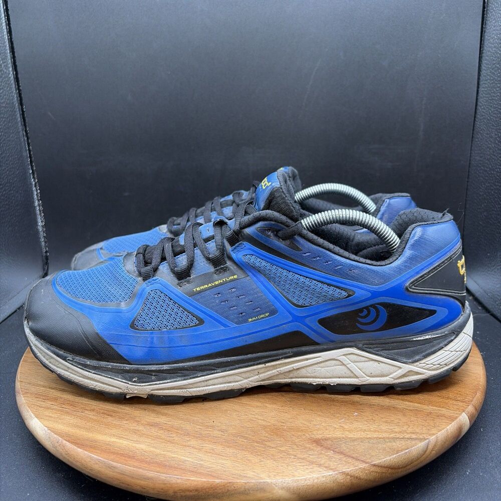 Topo Terraventure Mens Size 11.5 Trail Running Shoes Blue Hiking Sneakers
